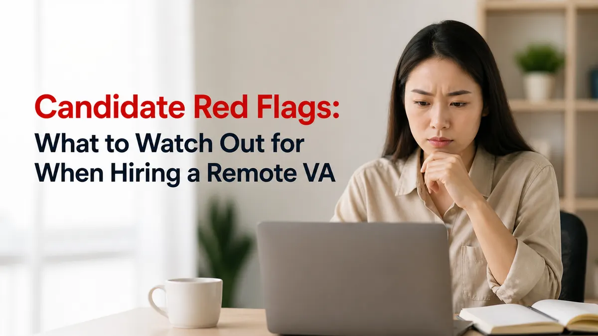 Candidate Red Flags: What to Watch Out for When Hiring a Remote VA